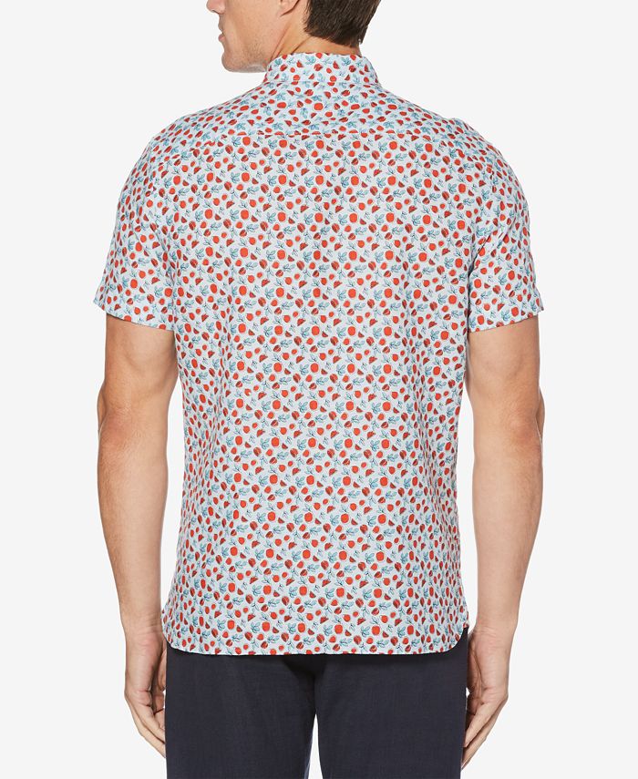 Perry Ellis Men's Printed Linen Shirt - Macy's
