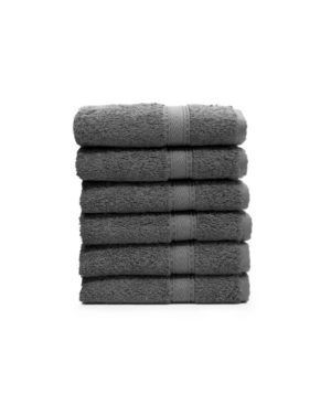 Shop Linum Home Sinemis 6-pc. Terry Washcloth Set In Dark Grey