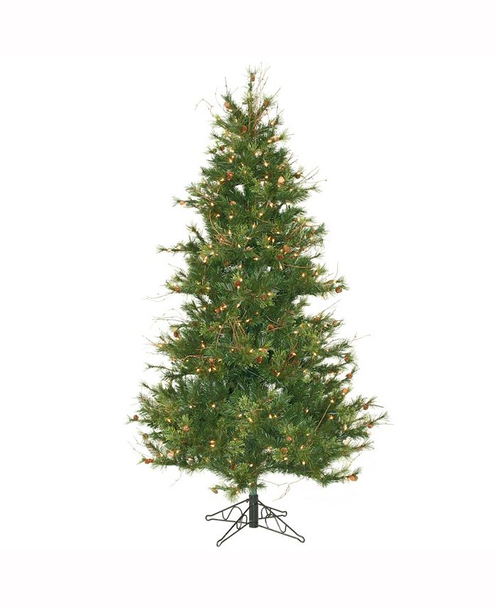 Vickerman 6.5 ft Mixed Country Pine Slim Artificial Christmas Tree With 400 Clear Lights Macy's