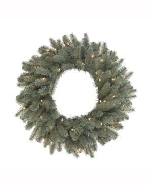 Vickerman 48 inch Colorado Blue Spruce Wreath 200 Clear Dura-Lit Ul Lights 310 Pe/Pvc Tips