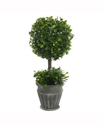 Vickerman - 13" Artificial Green Boxwood Topiary.