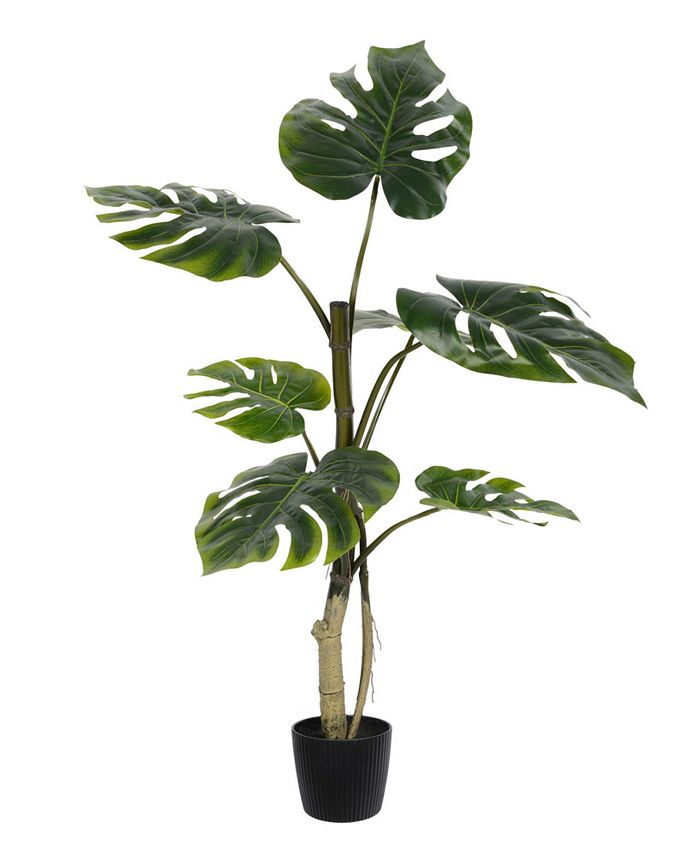 Vickerman 38" Artificial Potted Grand Split Philodendron Tree With 7
