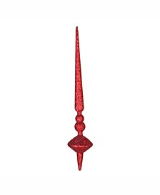 12" Red Glitter Cupola Finial