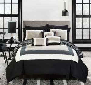 Chic Home Jake 10-pc King Comforter Set Bedding In Black