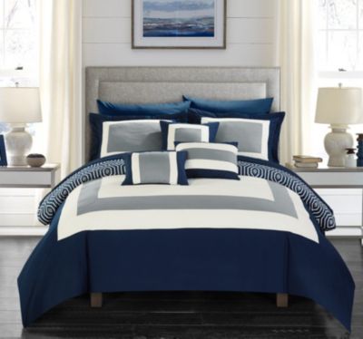 Chic Home - Jake 10-Pc. King Bed In a Bag Comforter Set