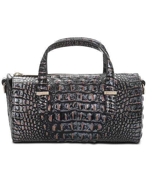 Brahmin Claire Melbourne Embossed Leather Barrel Bag & Reviews - Handbags & Accessories - Macy&#39;s