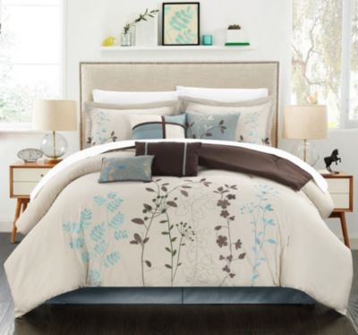 Chic Home Bliss Garden 12-Pc King Comforter Set & Reviews - Comforter ...