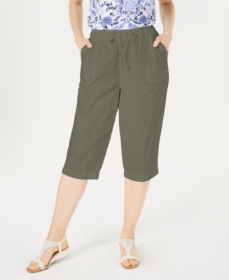 Karen Scott Cotton Cropped Pants, Created for Macy's - Macy's