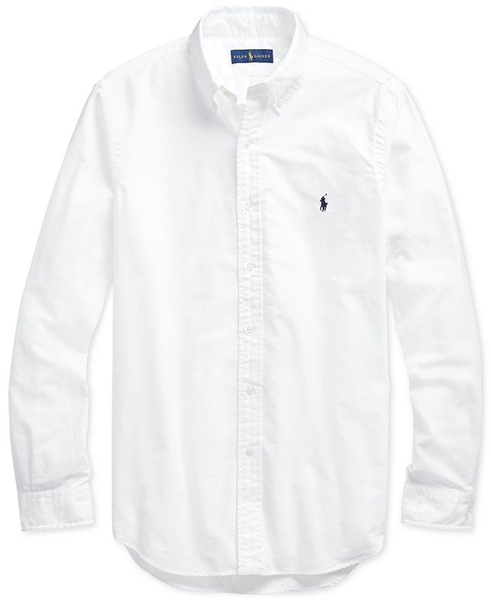 Polo Ralph Lauren Men's Garment-Dyed Oxford Shirt - Macy's