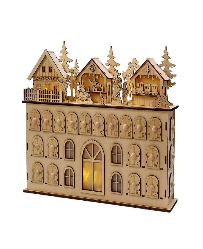 Kurt Adler 13 Inch LED Wooden Advent Calendar Decoration Macy #39 s