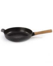 Bruntmor Enameled Cast Iron Skillet with Glass Lid, 10 Inch Deep Round  Grill Pan and Frying Pan with Double Loop Handles, Black