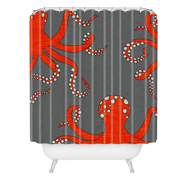 Deny Designs Holli Zollinger Octopus Red Shower Curtain & Reviews