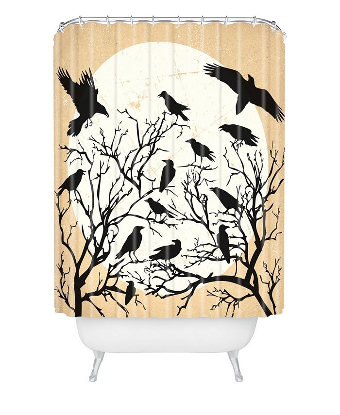 Deny Designs Heather Dutton Ravens Call Natural Shower Curtain Macy's
