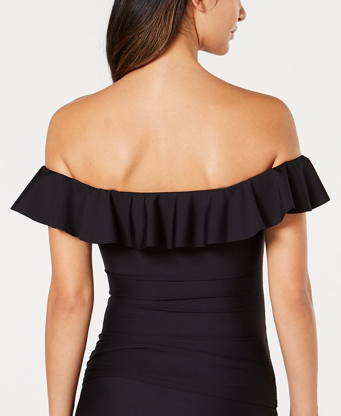 Tommy Hilfiger Solid OffTheShoulder Bandeau Tankini Top Macy's