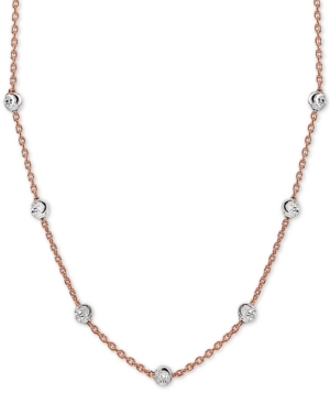 Giani Bernini Beaded Station Chain Necklace in 18k Gold-Plated Silver or 18k Rose Gold-Plated Silver 18