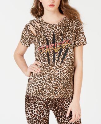 GUESS - Embellished Animal-Print T-Shirt
