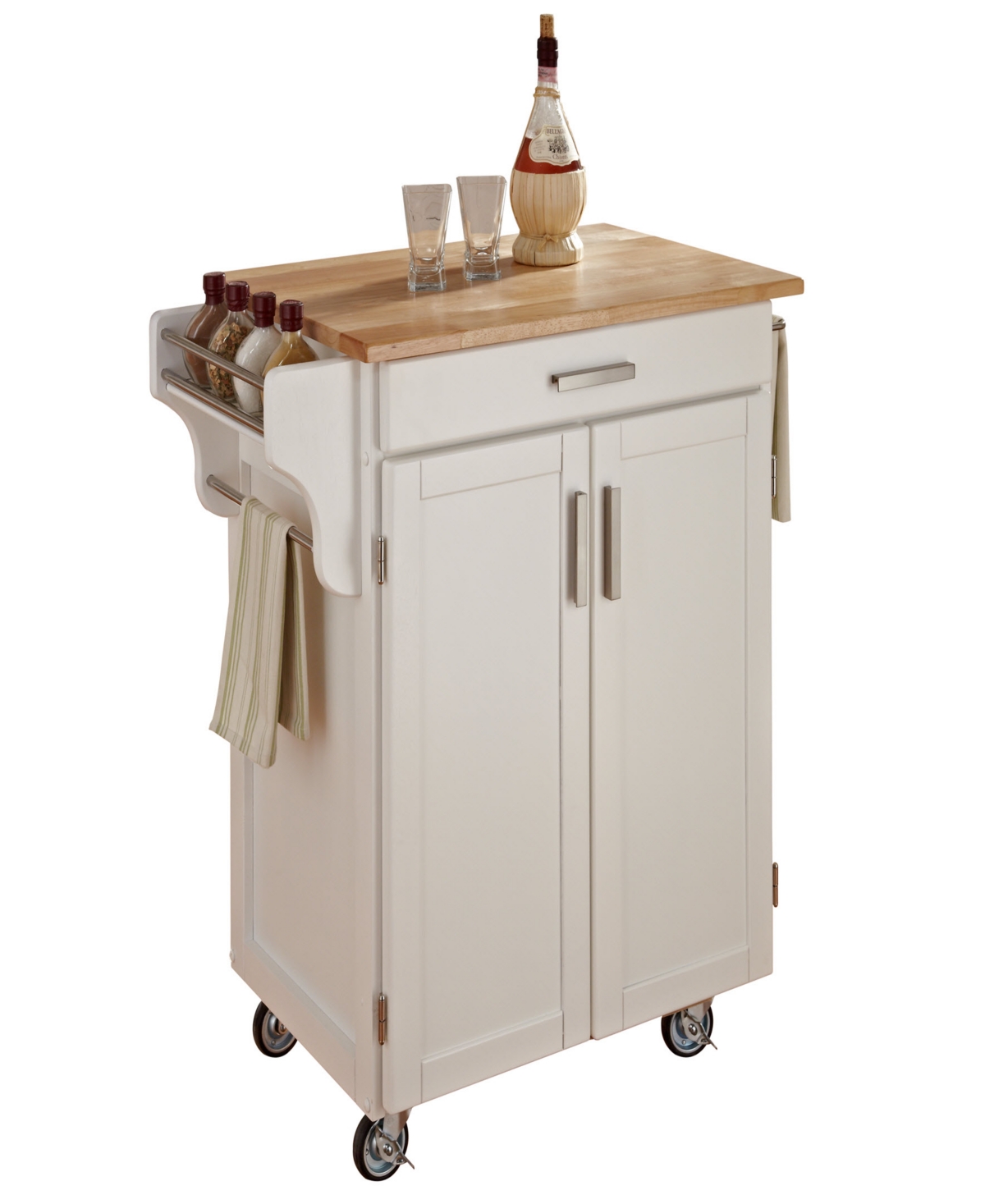 UPC 095385745196 product image for Home Styles Cuisine Cart with Natural Wood Top | upcitemdb.com