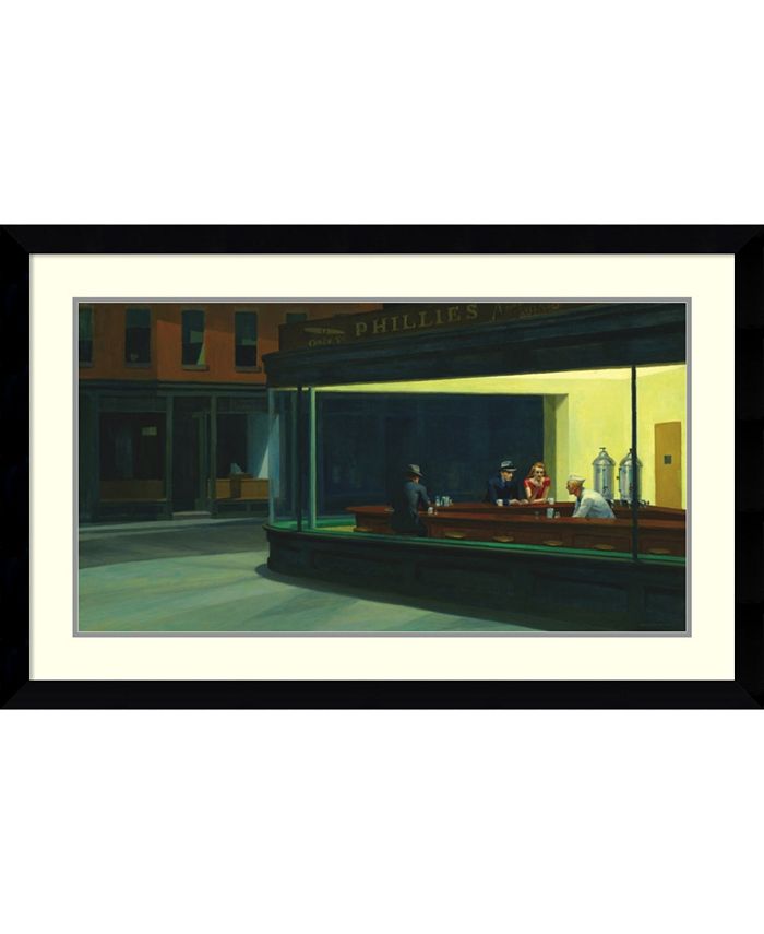 Amanti Art - Nighthawks, 1942 42x27 Framed Art Print