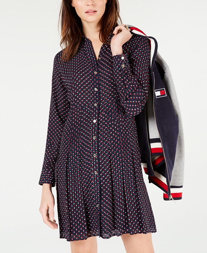 Tommy Hilfiger Star-Print Shirt Dress, Created for Macy's - Macy's
