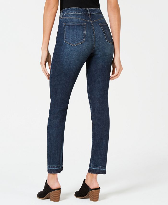 Style & Co Rip & Repair Sequin Curvy Skinny Jeans, Created for Macy's ...