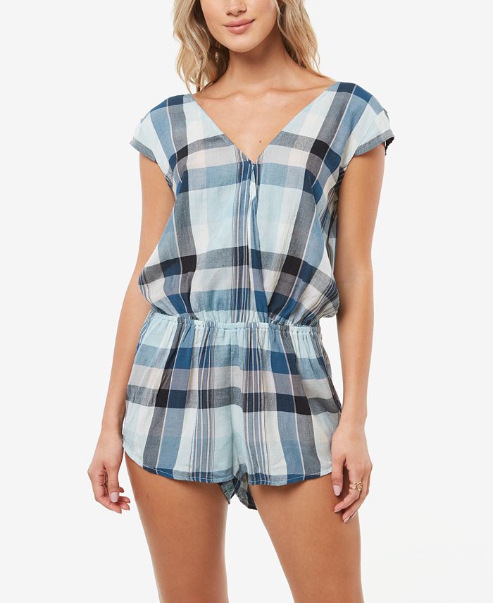 Nadine Plaid Romper