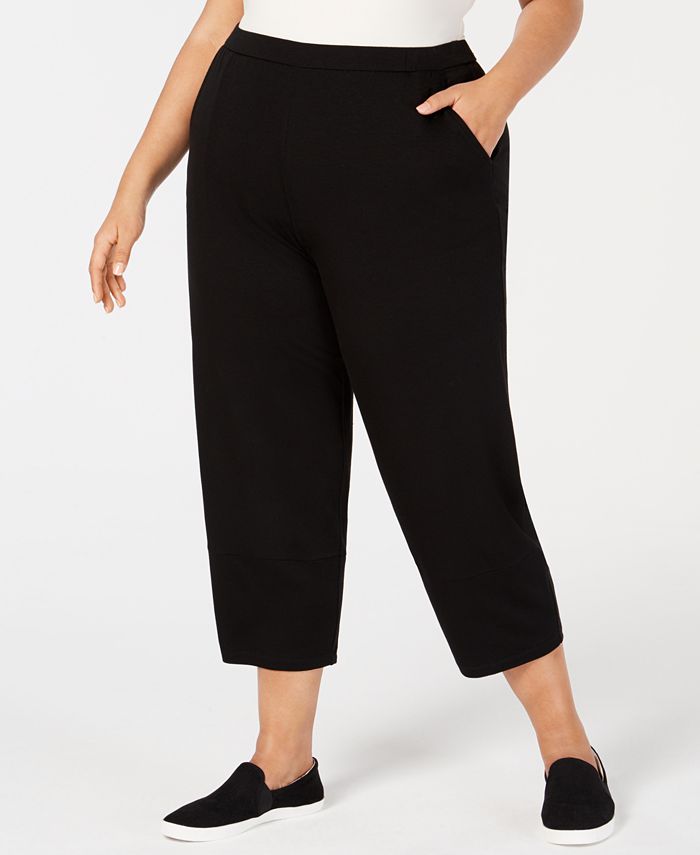 Eileen Fisher Plus Size Tencel Stretch Jersey Ankle Pants & Reviews ...