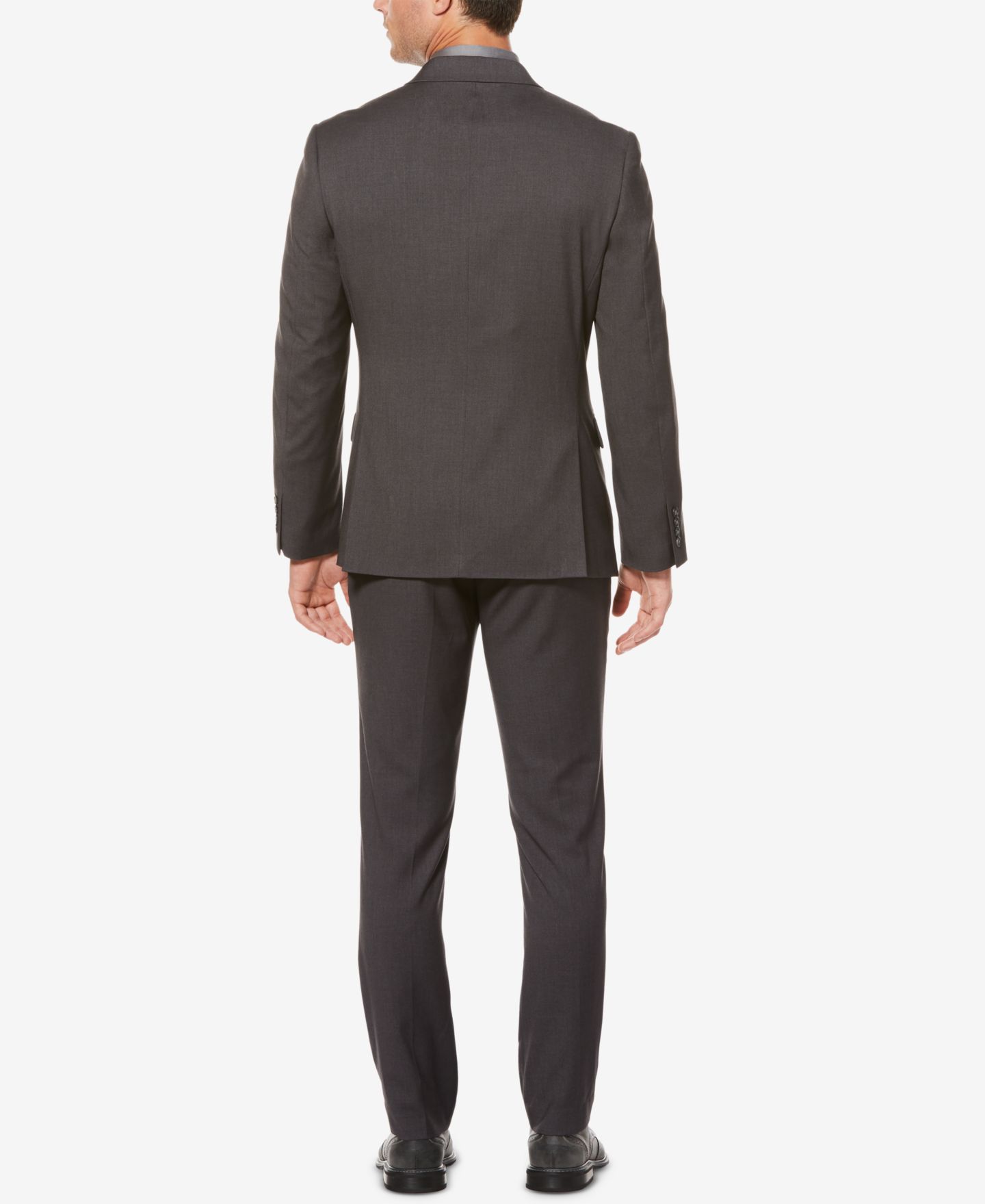 Мужской пиджак Perry Ellis Slim-Fit Suit, цвет: Угольный — фото 6