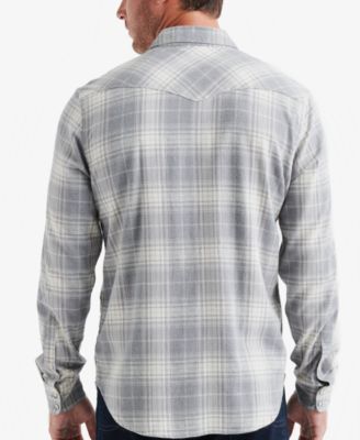 Lucky Brand - Camisa De Manga Larga Para Hombre, Color índigo Occidental, Rojo Plaid, Small