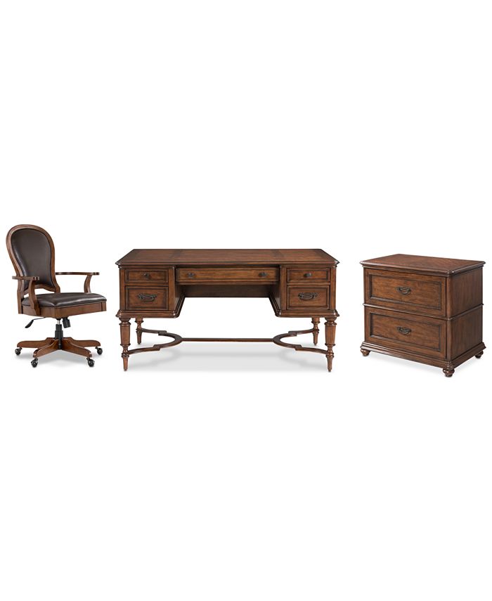 Furniture Clinton Hill Cherry Home Office, 3Pc. Set (Writing Desk