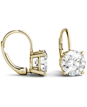 CHARLES & COLVARD MOISSANITE LEVERBACK EARRINGS (3 CT. T.W. DIAMOND EQUIVALENT) IN 14K WHITE OR YELLOW GOLD