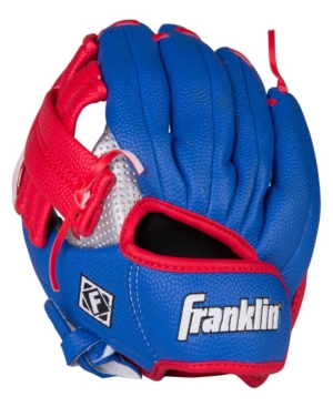 Franklin Sports Air Tech 9" Baseball Glove Left Handed Thrower In Red Silver