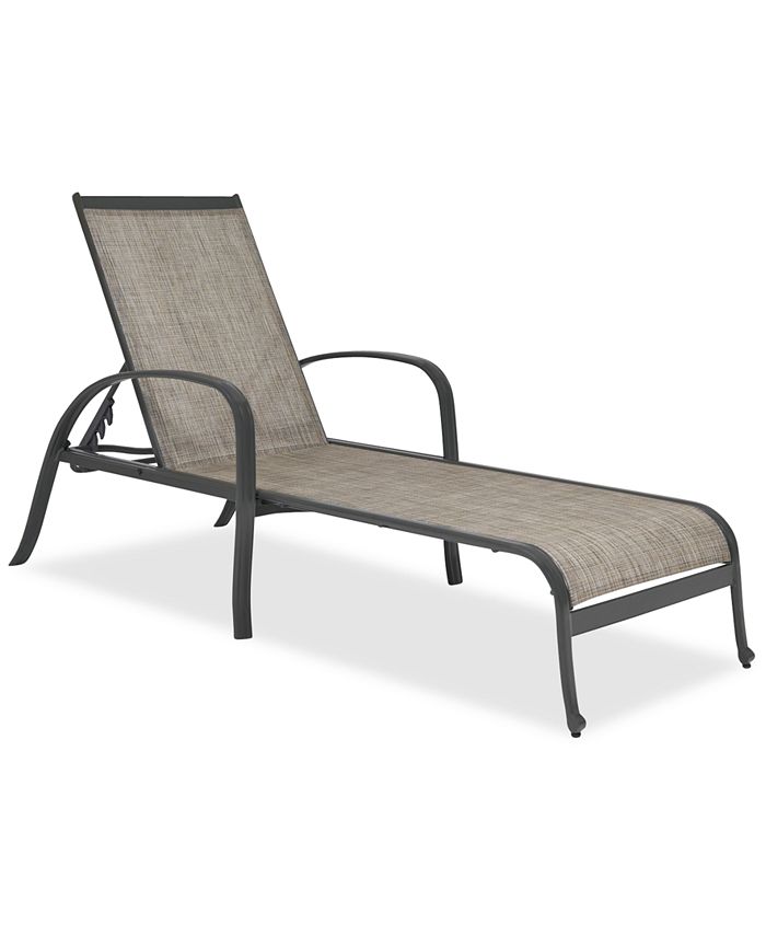 Furniture Reyna Outdoor Aluminum 2Pc. Chaise Set (2 Chaise Lounges), Created For Macy's Macy's