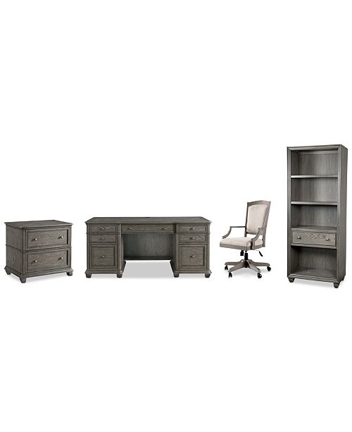 Furniture Sloane Home Office 4 Pc Set Executive Desk Lateral