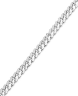 Men's Solid Cuban Link 22" Chain Necklace in Sterling Silver