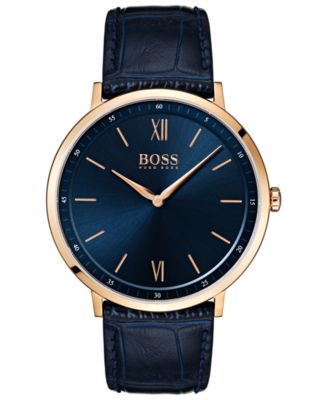 hugo boss gold and blue watch