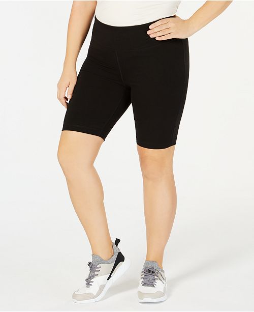 Ideology Plus Size Compression Cycling Shorts Created For Macy S