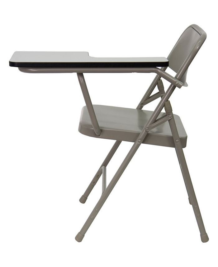 Flash Furniture Premium Steel Folding Chair With Left Handed Tablet Arm