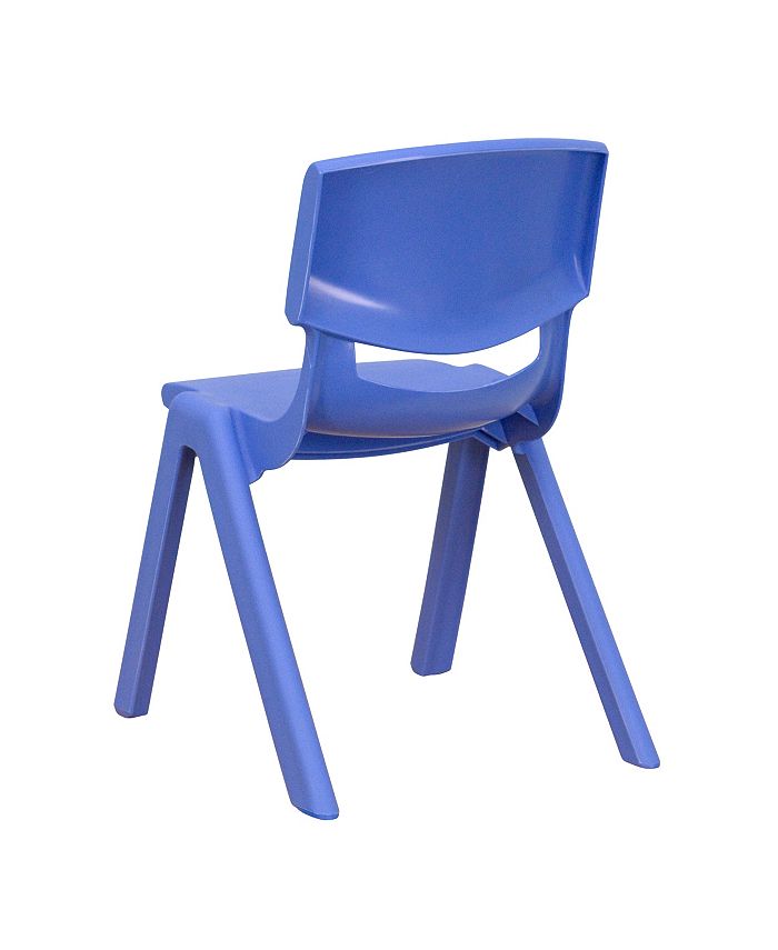 Flash Furniture Whitney 6 Pack Blue Plastic Stackable School Chair With 13 25 Seat Height