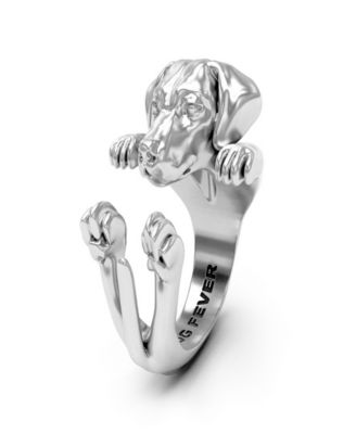 Weimaraner Hug Ring in Sterling Silver - Macy's