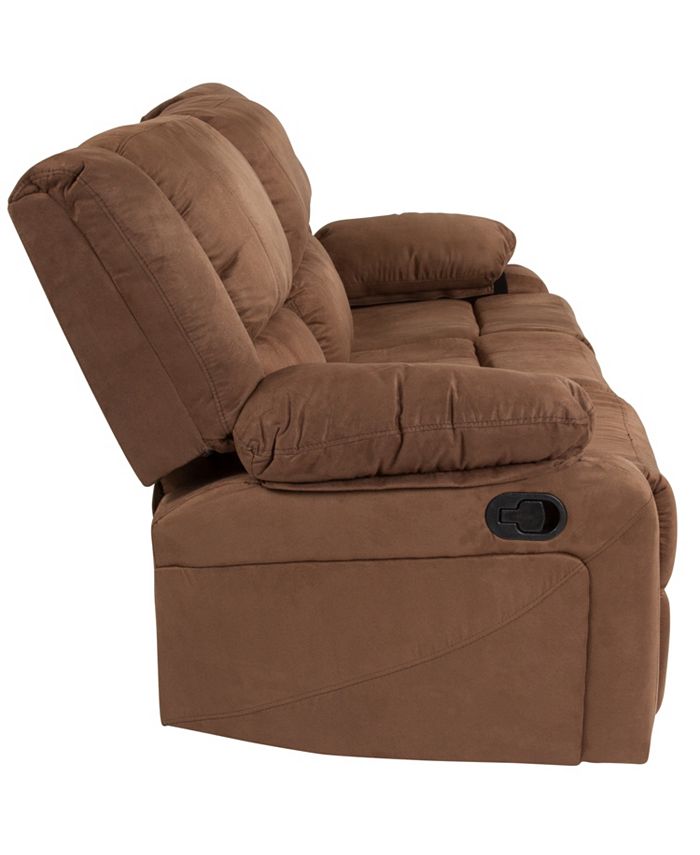 Flash Furniture Harmony Series Chocolate Brown Microfiber Sofa With Two