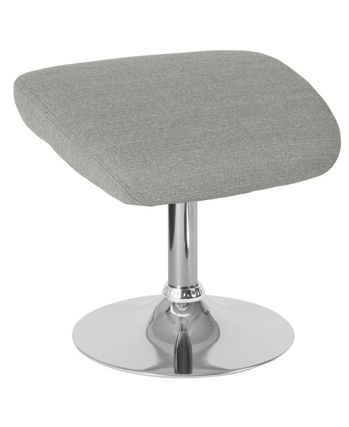 Flash Furniture Egg Series Light Gray Fabric Ottoman - Macy's