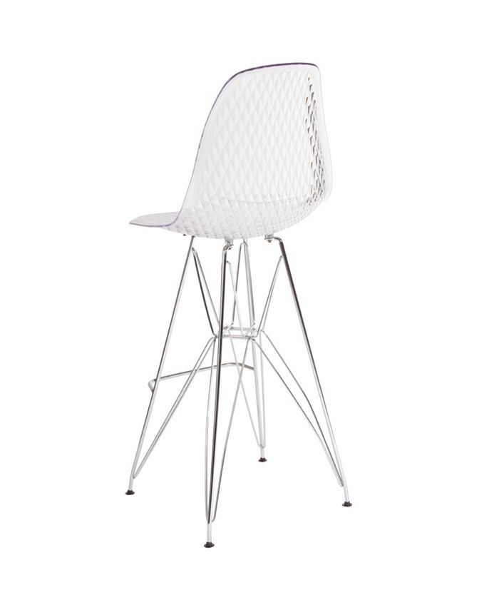 Flash Furniture 30.25" High Clear Acrylic Barstool With Chrome Legs Macy's