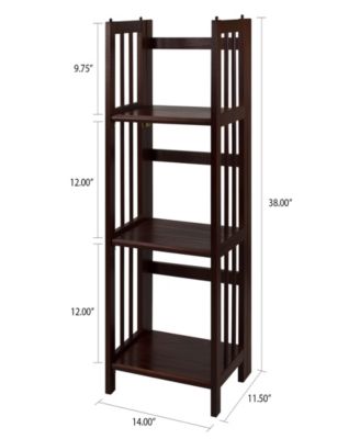 3 - Shelf Folding Bookcase 14" Wide