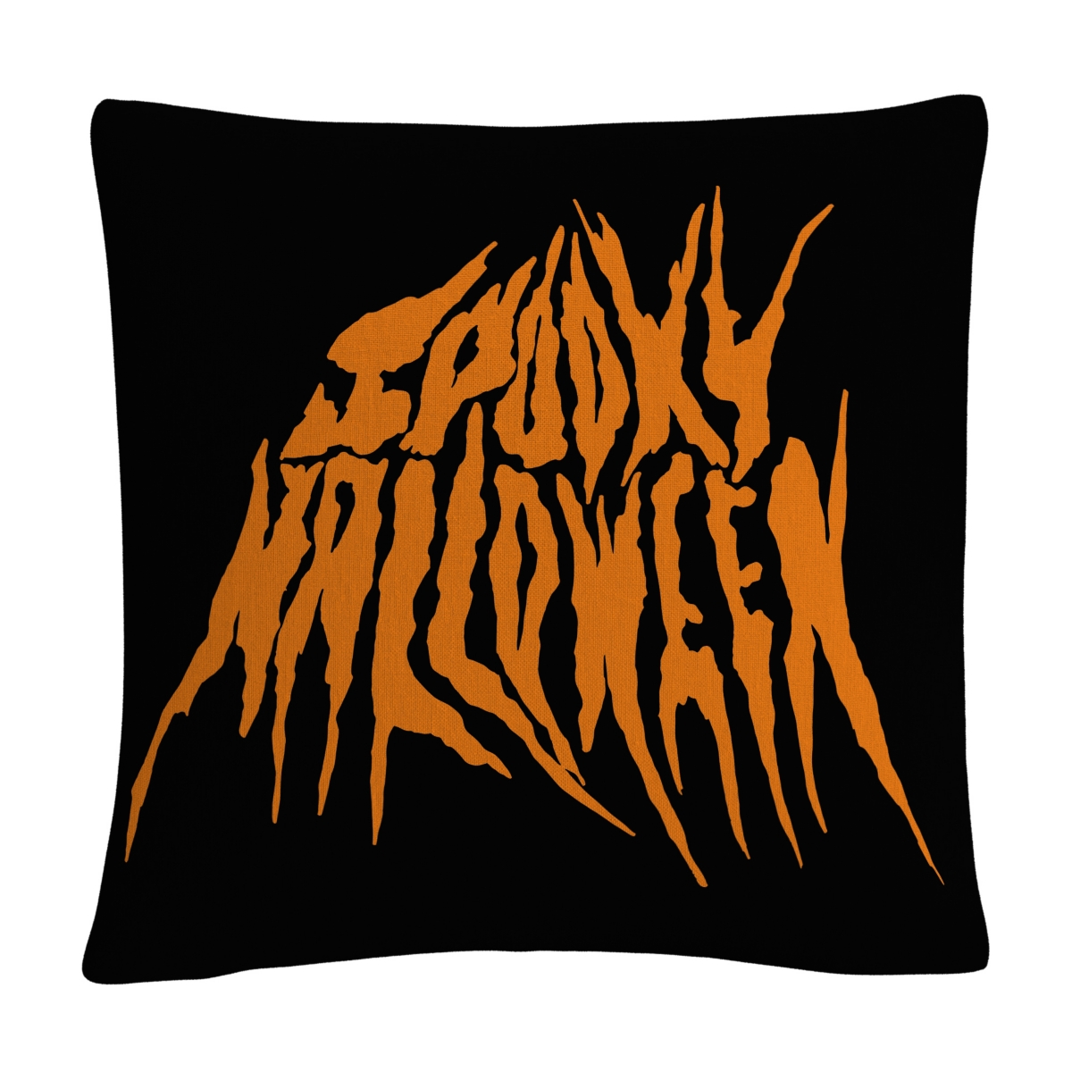 Abc Spooky Metal Halloween Decorative Pillow, 16 x 16