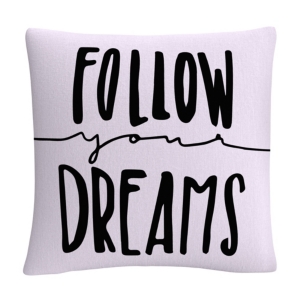 Baldwin Abc Typographic Follow Your Dreams Decorative Pillow, 16" X 16" In Multi