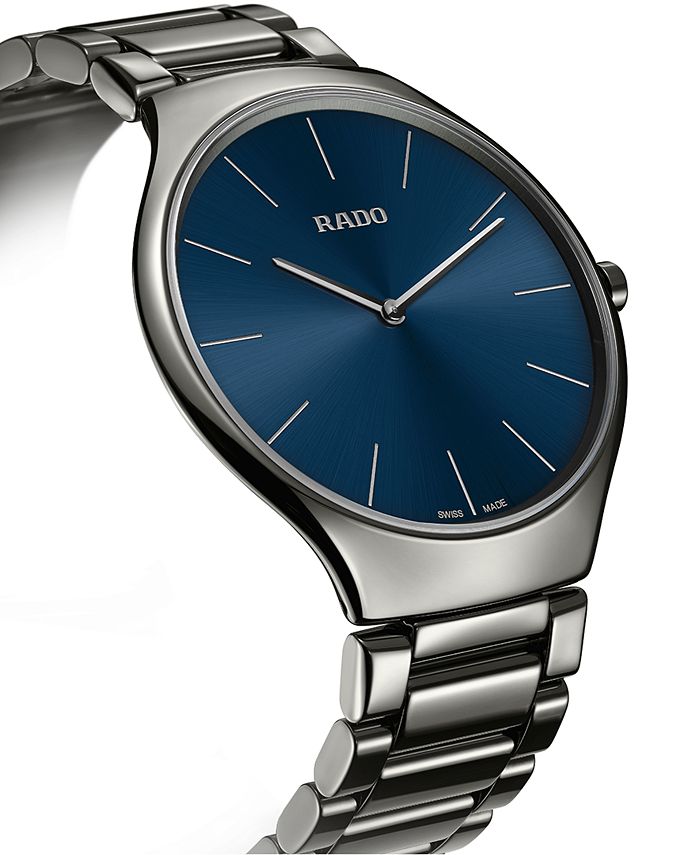 Rado Women's True Thinline Plasma HighTech Ceramic Bracelet Watch 39mm