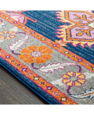 Harput HAP-1037 Dark Blue 2'7" x 7'3" Runner Area Rug