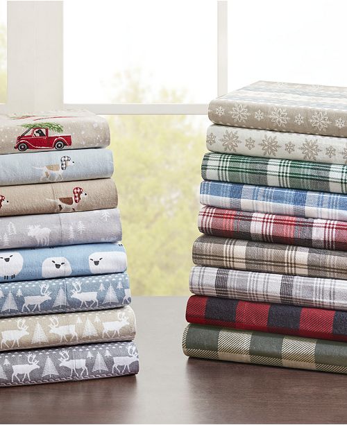 Woolrich Flannel California King Cotton Sheet Set & Reviews - Sheets & Pillowcases - Bed & Bath ...
