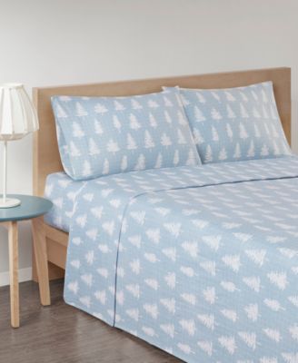 Novelty Printed Cotton Flannel 4-Pc. Sheet Set, Full