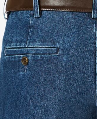 Men's Stretch Denim Classic-Fit Flat Front Pants